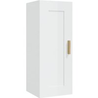 Bonnevie - Wandschrank Badschrank Hochglanz-Weiß 35x34x90 cm Holzwerkstoff vidaXL von BONNEVIE