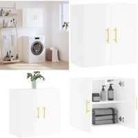 Vidaxl - Wandschrank Hochglanz-Weiß 60x31x60 cm Holzwerkstoff - Hängeschrank - Wandschrank - Aufbewahrungsraum - Weißer Schrank - Wohnzimmermöbel von VIDAXL