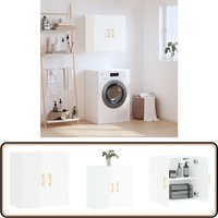 Vidaxl - Wandschrank Hochglanz-Weiß 60x31x60 cm Holzwerkstoff - Hängeschrank - Wandschrank - Aufbewahrungsraum - Weißer Schrank - Wohnzimmermöbel von VIDAXL