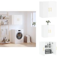 Wandschrank Hochglanz-Weiß 60x31x60 cm Holzwerkstoff - Hängeschrank - Wandschrank - Aufbewahrungsraum - Weißer Schrank - Wohnzimmermöbel von VIDAXL