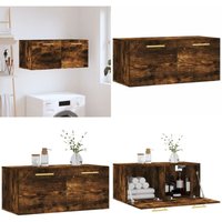 Wandschrank Räuchereiche 80x36,5x35 cm Holzwerkstoff - Hängeschrank - Wandschrank - Regal - Aufbewahrungsraum - Wohnzimmermöbel - Home & Living von VIDAXL