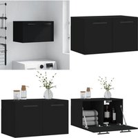 Vidaxl - Wandschrank Schwarz 60x36,5x35 cm Holzwerkstoff - Hängeschrank - Wandschrank - Aufbewahrungsraum - Wohnzimmermöbel - Schlafzimmermöbel Vidaxl - Wandschrank Schwarz 60x36,5x35 cm Holzwerkstoff - Hängeschrank - Wandschrank - Aufbewahrungsraum - Wohnzimmermöbel - Schlafzimmermöbel von VIDAXL