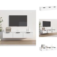 Wandschrank Weiß 102x30x20 cm Holzwerkstoff - Wandregal - Hängeschrank - Wohnzimmerdeko - Aufbewahrungsschrank - Weißer Schrank von VIDAXL