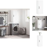 Vidaxl - Wandschrank Weiß 34,5x34x90 cm Holzwerkstoff - Wandschrank - Holzschrank - Garderobe - Aufbewahrungsschrank - Weißer Schrank von VIDAXL