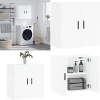 Vidaxl - Wandschrank Weiß 60x31x60 cm Holzwerkstoff - Hängeschrank - Wandschrank - Aufbewahrungsraum - Weißer Schrank - Wohnzimmermöbel - Home & Vidaxl - Wandschrank Weiß 60x31x60 cm Holzwerkstoff - Hängeschrank - Wandschrank - Aufbewahrungsraum - Weißer Schrank - Wohnzimmermöbel - Home & von VIDAXL
