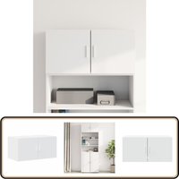 Wandschrank Weiß 80x42,5x40 cm Holzwerkstoff - Wandregal - Hängeschrank - Regal - Stauraum - Dekoration Wandschrank Weiß 80x42,5x40 cm Holzwerkstoff - Wandregal - Hängeschrank - Regal - Stauraum - Dekoration von VIDAXL
