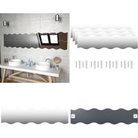 Wandspiegel 4 Stk. 100x23 cm Glas in Wellen-Design - Spiegel - Wandspiegel - Set Von Spiegeln - Wohnzimmerdeko - Schlafzimmerdeko - Home & Living Wandspiegel 4 Stk. 100x23 cm Glas in Wellen-Design - Spiegel - Wandspiegel - Set Von Spiegeln - Wohnzimmerdeko - Schlafzimmerdeko - Home & Living von VIDAXL