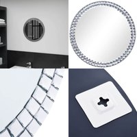 Wandspiegel 40 cm Hartglas - Wandspiegel - Runder Spiegel - Badspiegel - Wohnzimmerspiegel - Acrylschmuck - Home & Living von VIDAXL