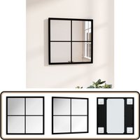 Wandspiegel Schwarz 40x40 cm Metall - Wandspiegel - Schwarzer Spiegel - Rechteckiger Spiegel - Wohnzimmerdeko - Schlafzimmerdekor Wandspiegel Schwarz 40x40 cm Metall - Wandspiegel - Schwarzer Spiegel - Rechteckiger Spiegel - Wohnzimmerdeko - Schlafzimmerdekor von VIDAXL