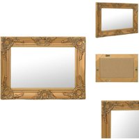 Vidaxl - Wandspiegel im Barock-Stil 60x40 cm Golden - Barockspiegel - Wandspiegel - Goldener Spiegel - Rechteckiger Spiegel - Vintage Spiegel von VIDAXL
