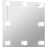Bonnevie - Wandspiegel Badzimmer Spiegel mit LED-Beleuchtung Quadratisch Glas vidaXL von BONNEVIE
