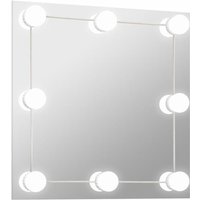 Bonnevie - Wandspiegel Badzimmer Spiegel mit LED-Beleuchtung Quadratisch Glas vidaXL von BONNEVIE