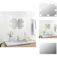 Wandspiegel mit LED-Beleuchtung Rechteckig Glas - LED-Spiegel - Wandspiegel - Badezimmerspiegel - Schreibtischspiegel - Silberner Spiegel Wandspiegel mit LED-Beleuchtung Rechteckig Glas - LED-Spiegel - Wandspiegel - Badezimmerspiegel - Schreibtischspiegel - Silberner Spiegel von VIDAXL