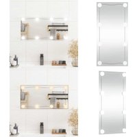 Wandspiegel mit LED-Leuchten 30x60 cm Glas Rechteckig - Wandspiegel - LED-Spiegel - Dekospiegel - Badspiegel - Schlafzimmerspiegel - Home & Living von VIDAXL