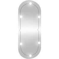 Wandspiegel mit LED-Leuchten 45x100 cm Glas Oval vidaXL335868 von BONNEVIE