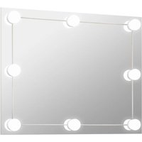 Wandspiegel Badzimmer Spiegel ohne Rahmen mit LED-Beleuchtung Rechteckig Glas vidaXL von BONNEVIE
