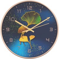 Vidaxl - Wanduhr Golden und Blau Ø29,5 cm Polystyren und Glas von VIDAXL