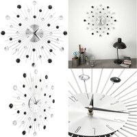 Vidaxl - Wanduhr mit Quarzwerk Modernes Design 50 cm - Wanduhr - Wanduhren - Home & Living - Silber von VIDAXL