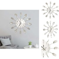 Wanduhren - Living Wanduhr mit Löffel und Gabel Design Silbern 31 cm Aluminium - Silber Wanduhren - Living Wanduhr mit Löffel und Gabel Design Silbern 31 cm Aluminium - Silber von VIDAXL
