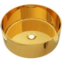 Waschbecken,Handwaschbecken 40 x 15 cm Keramik Golden vidaXL von BONNEVIE
