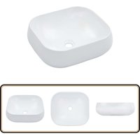 Vidaxl - Waschbecken 44,5 x 39,5 x 14,5 cm Keramik Weiß - Waschbecken - Keramikwaschbecken - Aufsatzwaschbecken - Weißes Waschbecken von VIDAXL