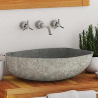 Waschbecken Flussstein Oval (45-53)x(34-41) cm - Vidaxl von VIDAXL