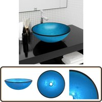 Vidaxl - Waschbecken Hartglas 42x14 cm Blau - Badezimmer Waschbecken - Aufsatzwaschbecken - Glas Waschbecken - Blaues Waschbecken - Modernes Vidaxl - Waschbecken Hartglas 42x14 cm Blau - Badezimmer Waschbecken - Aufsatzwaschbecken - Glas Waschbecken - Blaues Waschbecken - Modernes von VIDAXL