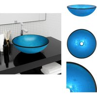 Vidaxl - Waschbecken Hartglas 42x14 cm Blau - Badezimmer Waschbecken - Aufsatzwaschbecken - Glas Waschbecken - Blaues Waschbecken - Modernes Vidaxl - Waschbecken Hartglas 42x14 cm Blau - Badezimmer Waschbecken - Aufsatzwaschbecken - Glas Waschbecken - Blaues Waschbecken - Modernes von VIDAXL