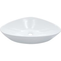 Waschbecken 58,5 x 39 x 14 cm Keramik Weiß Vidaxl von VIDAXL
