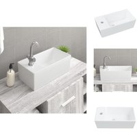 Vidaxl - Waschbecken Weiß 48x25x15 cm Keramik - Waschbecken - Keramikwaschbecken - Weißes Waschbecken - Aufsetzwaschbecken - Badezimmerwaschbecken Vidaxl - Waschbecken Weiß 48x25x15 cm Keramik - Waschbecken - Keramikwaschbecken - Weißes Waschbecken - Aufsetzwaschbecken - Badezimmerwaschbecken von VIDAXL