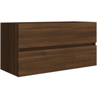 Bonnevie - Waschbeckenschrank,Waschtischunterschrank Braun Eiche 90x38,5x45 cm Holzwerkstoff vidaXL von BONNEVIE