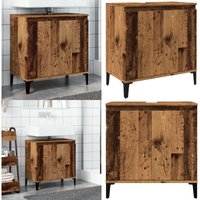 Waschbeckenunterschrank Altholz-Optik 58x33x60 cm Holzwerkstoff - Vidaxl von VIDAXL