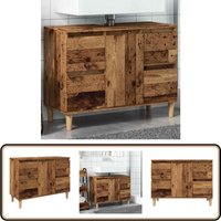 Waschbeckenunterschrank Altholz-Optik 80x33x60 cm Holzwerkstoff - Vidaxl von VIDAXL