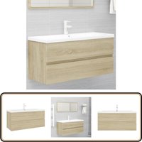 Waschbeckenunterschrank Einbaubecken Sonoma-Eiche Holzwerkstoff - Waschbeckenunterschrank - Holzschrank - Badezimmermöbel - Küchenwäsche - Spülbecken Waschbeckenunterschrank Einbaubecken Sonoma-Eiche Holzwerkstoff - Waschbeckenunterschrank - Holzschrank - Badezimmermöbel - Küchenwäsche - Spülbecken von VIDAXL