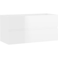 Waschbeckenunterschrank,Waschtischunterschrank Hochglanz-Weiß 90x38,5x45 cm vidaXL von BONNEVIE