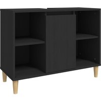 Waschbeckenunterschrank Schwarz 80x33x60 cm Holzwerkstoff vidaXL33043 von BONNEVIE