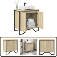 Waschbeckenunterschrank Sonoma-Eiche 60x35x60 cm Holzwerkstoff - Vidaxl von VIDAXL