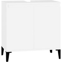Waschbeckenunterschrank Weiß 58x33x60 cm Holzwerkstoff vidaXL Waschbeckenunterschrank Weiß 58x33x60 cm Holzwerkstoff vidaXL von VIDAXL