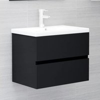 Vidaxl - Waschbeckenunterschrank mit Einbaubecken Schwarz Holzwerkstoff Vidaxl - Waschbeckenunterschrank mit Einbaubecken Schwarz Holzwerkstoff von VIDAXL