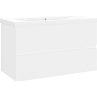 Waschbeckenunterschrank,Waschtischunterschrank mit Einbaubecken Weiß Holzwerkstoff vidaXL von BONNEVIE