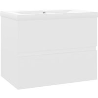 Waschbeckenunterschrank,Waschtischunterschrank mit Einbaubecken Weiß Holzwerkstoff vidaXL von BONNEVIE