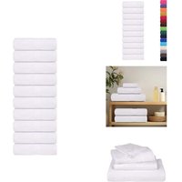 Waschlappen 10 Stk. Weiß 15x21 cm 360 g/m² 100% Baumwolle - Waschlappen - Handtuch - Badetuch - Geschirrtuch von VIDAXL