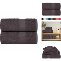 Waschlappen 2 Stk. Anthrazit 15x21 cm 360 g/m² 100% Baumwolle - Waschlappen - Handtuch - Badetuch - Geschirrtuch von VIDAXL