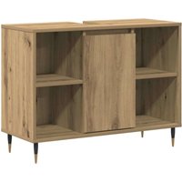 Vidaxl - Badezimmer Schrank mit Regal Eiche handwerklich 80 x 33 x 60 cm von VIDAXL