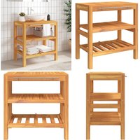 Waschtisch mit 2 Ablagen 74x45x75 cm Massivholz - Badezimmermöbel - Holzschreibtisch - Holzregal - Teakholzmöbel - Waschen - Home & Living Waschtisch mit 2 Ablagen 74x45x75 cm Massivholz - Badezimmermöbel - Holzschreibtisch - Holzregal - Teakholzmöbel - Waschen - Home & Living von VIDAXL