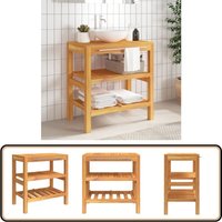 Waschtisch mit 2 Ablagen 74x45x75 cm Massivholz - Badezimmermöbel - Holzschreibtisch - Holzregal - Teakholzmöbel - Waschen Waschtisch mit 2 Ablagen 74x45x75 cm Massivholz - Badezimmermöbel - Holzschreibtisch - Holzregal - Teakholzmöbel - Waschen von VIDAXL