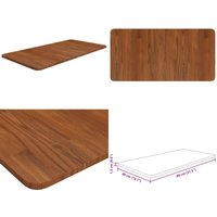 Vidaxl - Waschtischplatte Dunkelbraun 80x40x1,5 cm Massivholz Behandelt - Waschtischplatte - Eiche - Holz Platte - Arbeitsfläche von VIDAXL