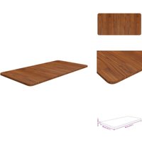 Vidaxl - Waschtischplatte Dunkelbraun 80x40x1,5 cm Massivholz Behandelt - Waschtischplatte - Eiche - Holz Platte - Arbeitsfläche - Küchenarbeitsplatte von VIDAXL