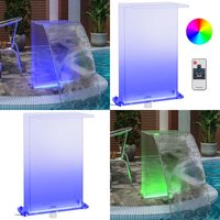 Vidaxl - Wasserfall-Element mit RGB-LEDs Acryl 51 cm - Pool-Brunnen - Pool-Kaskade - Home & Living - Transparent von VIDAXL