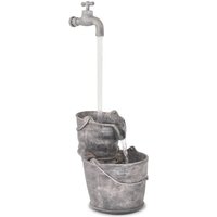 Wasserspiel mit Wasserhahn und Eimern Polyresin - Vidaxl von VIDAXL
